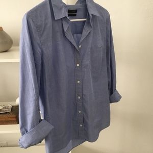 Beautiful collared blue button down shirt